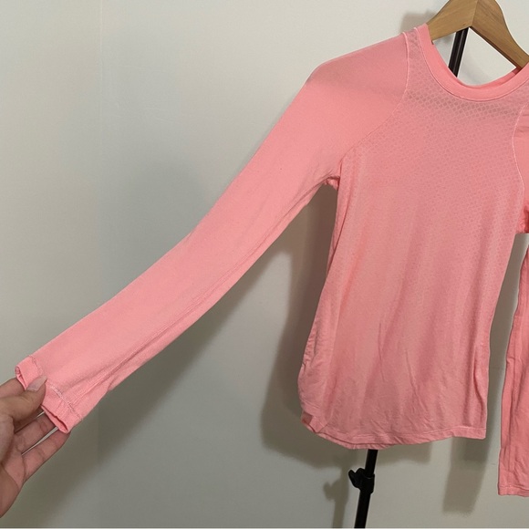 Lululemon Digni Tee Long Sleeve Coral Pink Size 2-4? - Picture 9 of 11
